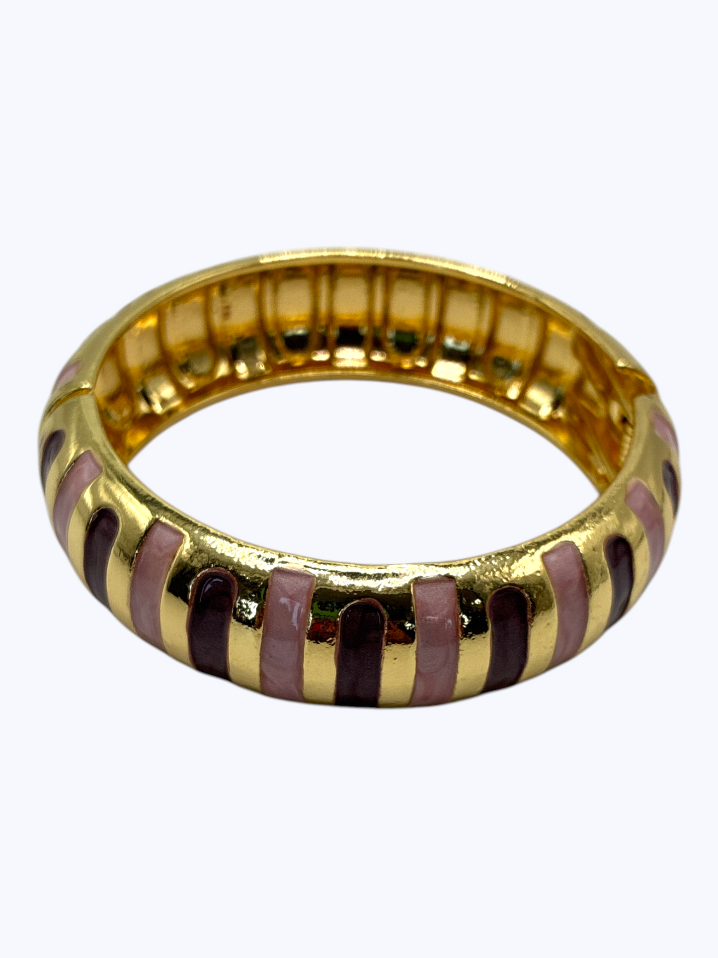 B0503 | Enamel Stripe Hinged Bracelet | BR26158