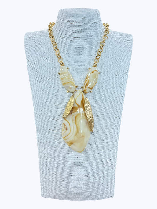 N5248 | Abstract Stone Pendant Necklace | KS2286