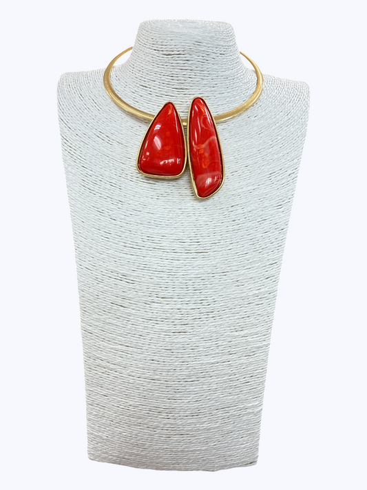 N5249 | Geometric Pendant Choker Necklace |KS2293