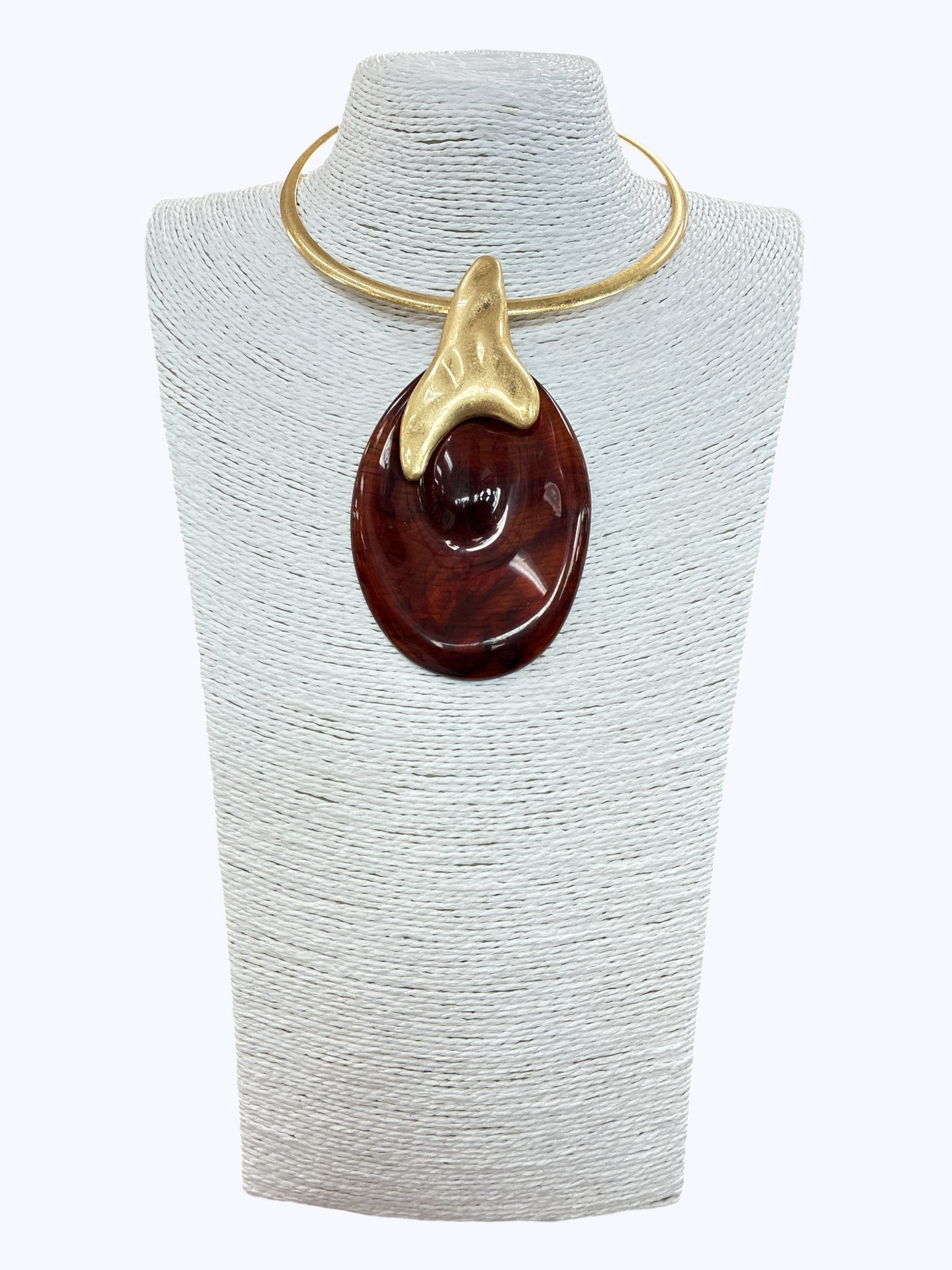 N5186| Abstract Acrylic Pendant Collar Necklace | KS2291
