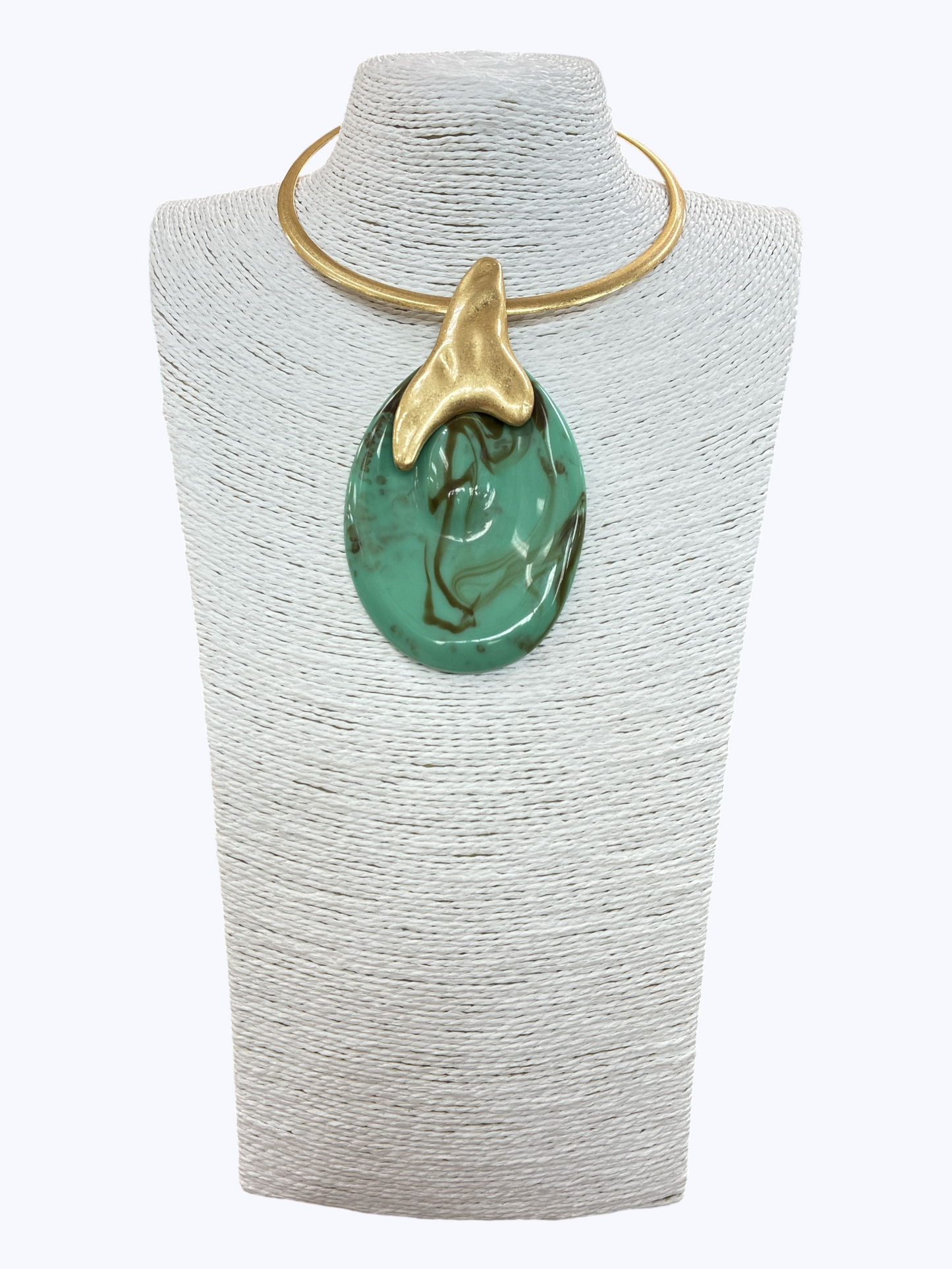 N5186| Abstract Acrylic Pendant Collar Necklace | KS2291