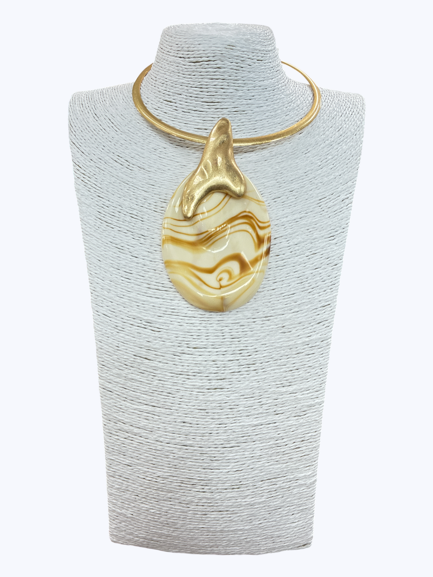 N5186| Abstract Acrylic Pendant Collar Necklace | KS2291
