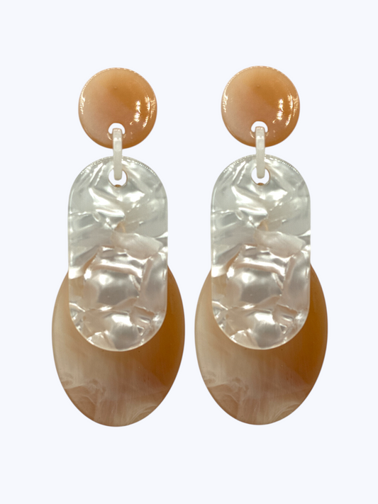 E2470 | Layered Acrylic Dangle Earrings | KE1104