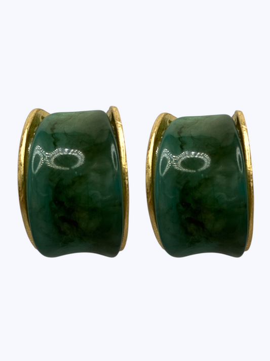 E2477 | Curved Acrylic Hoop Earrings | KE1169