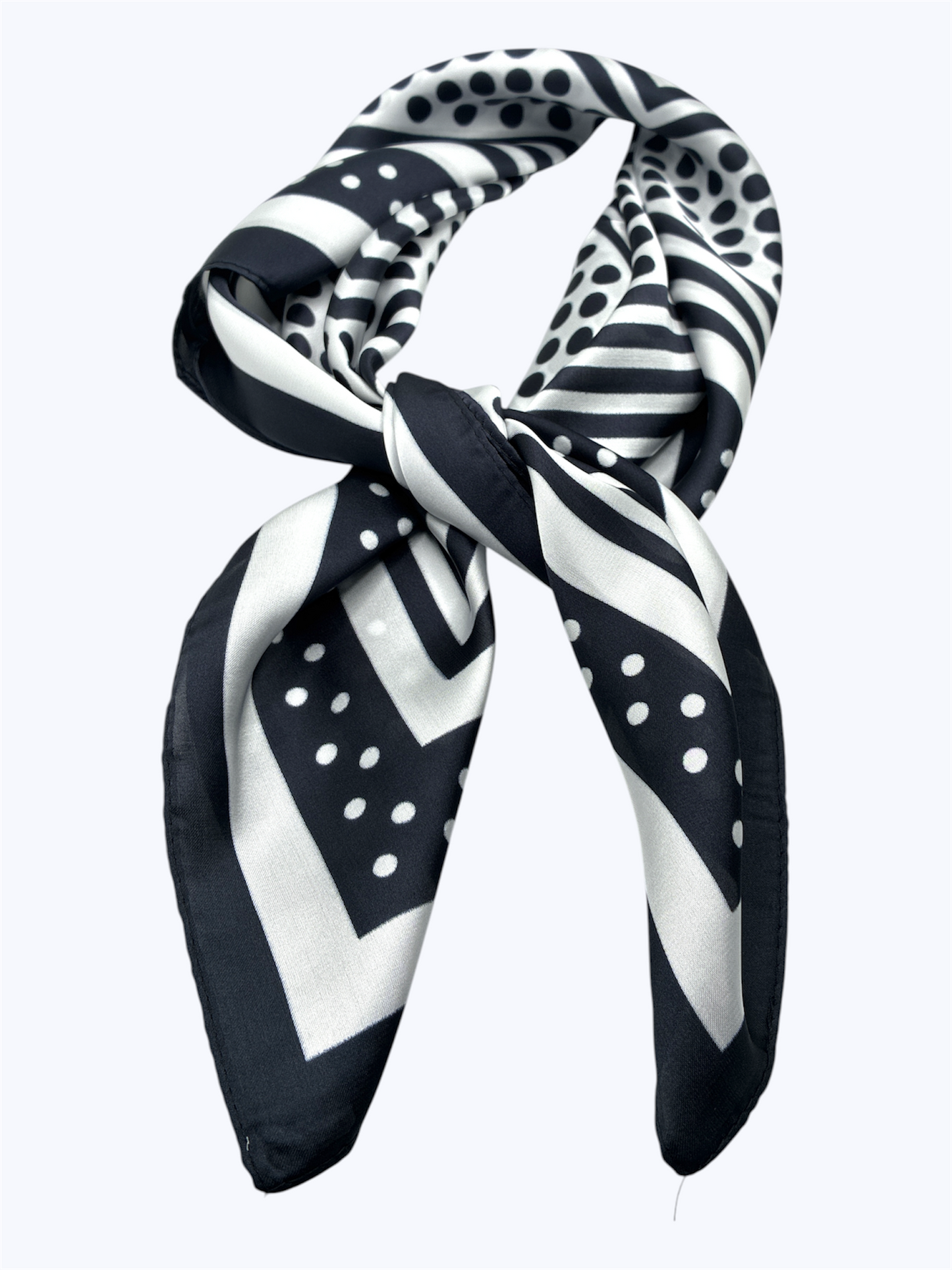 SS | Stripe and Dot Print Scarf | BSS26113