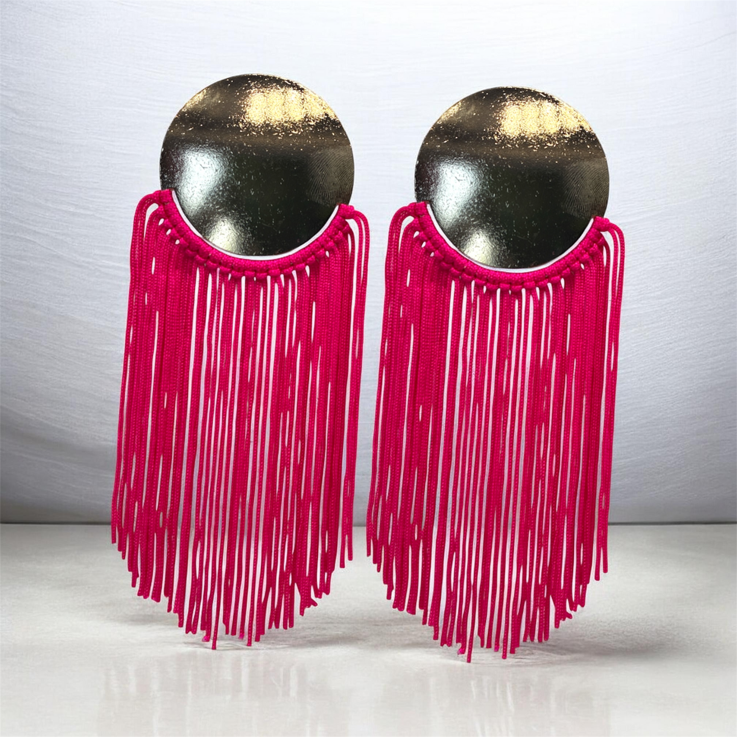 E2467 | Sculpted Crystal Tassel Earrings | 78E5369