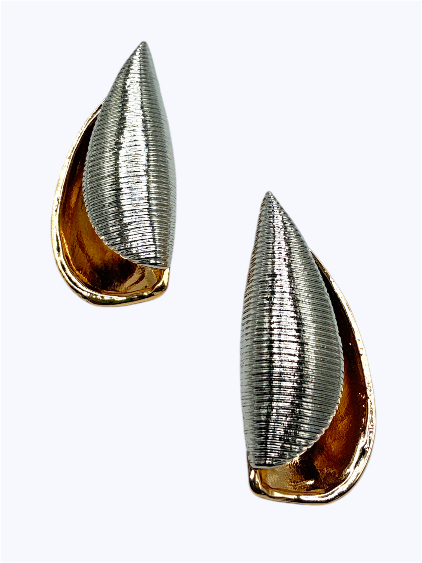 E2465| Two tone Post  Earrings |25E7256