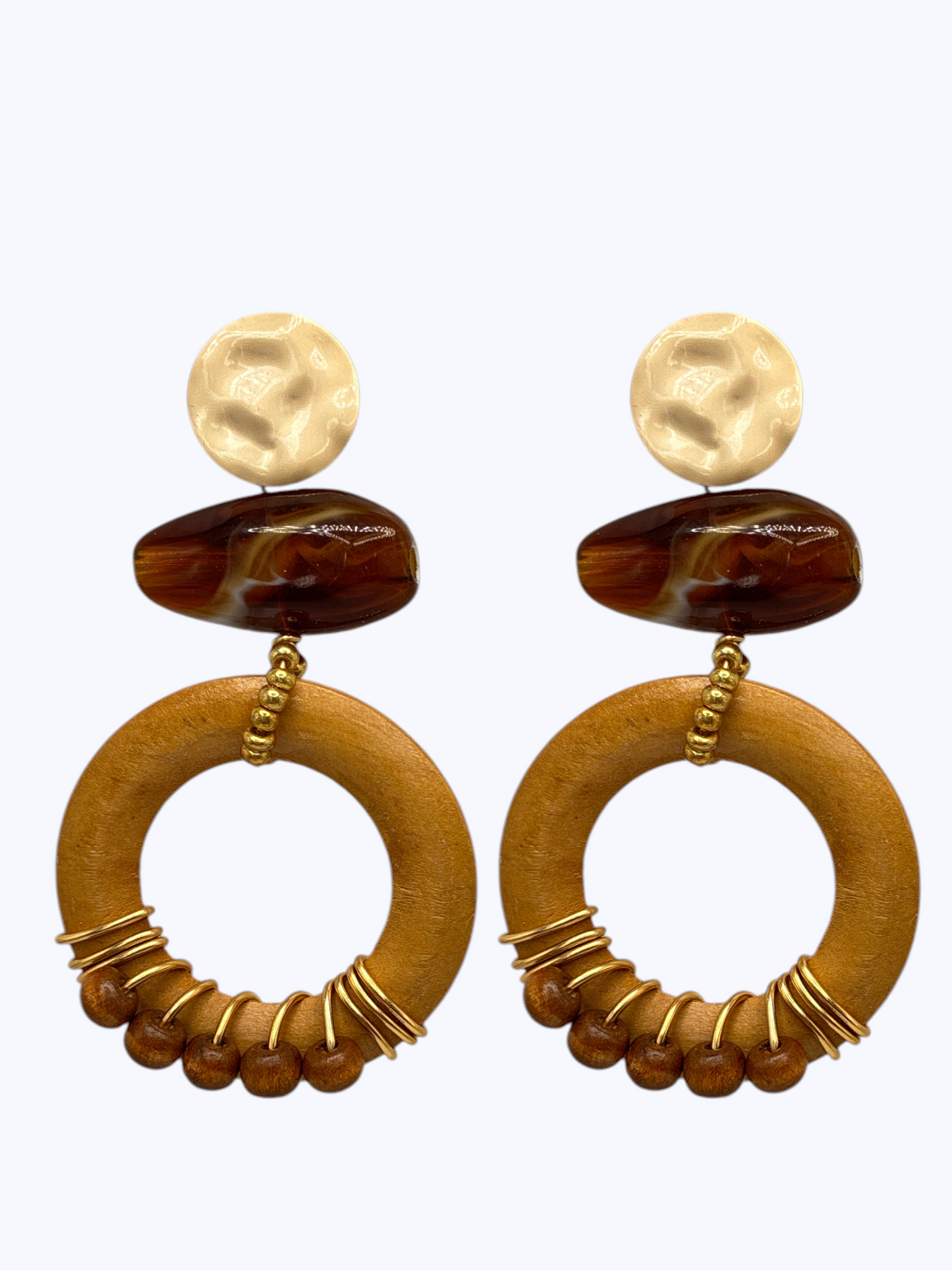 E2507 | Beaded Circle Earrings | KE1100