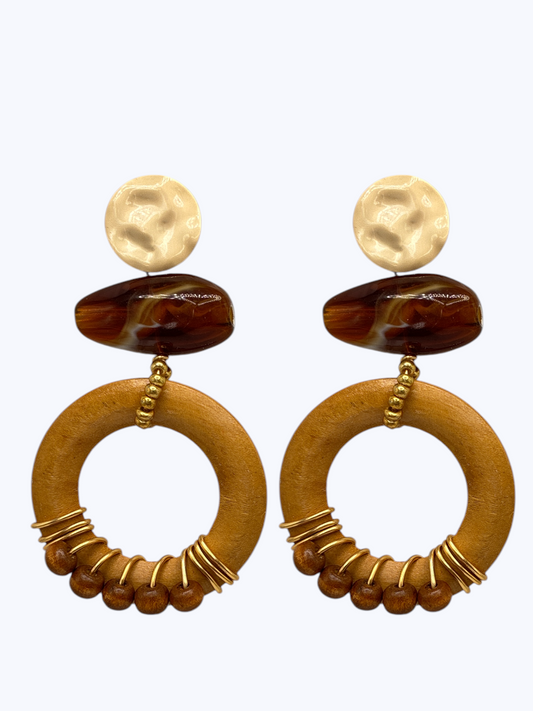 E2507 | Beaded Circle Earrings | KE1100