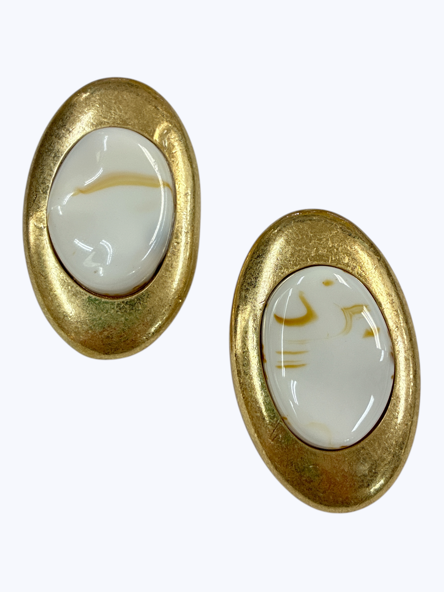 E2513 | Marbled Oval Stud Earrings | KE1146