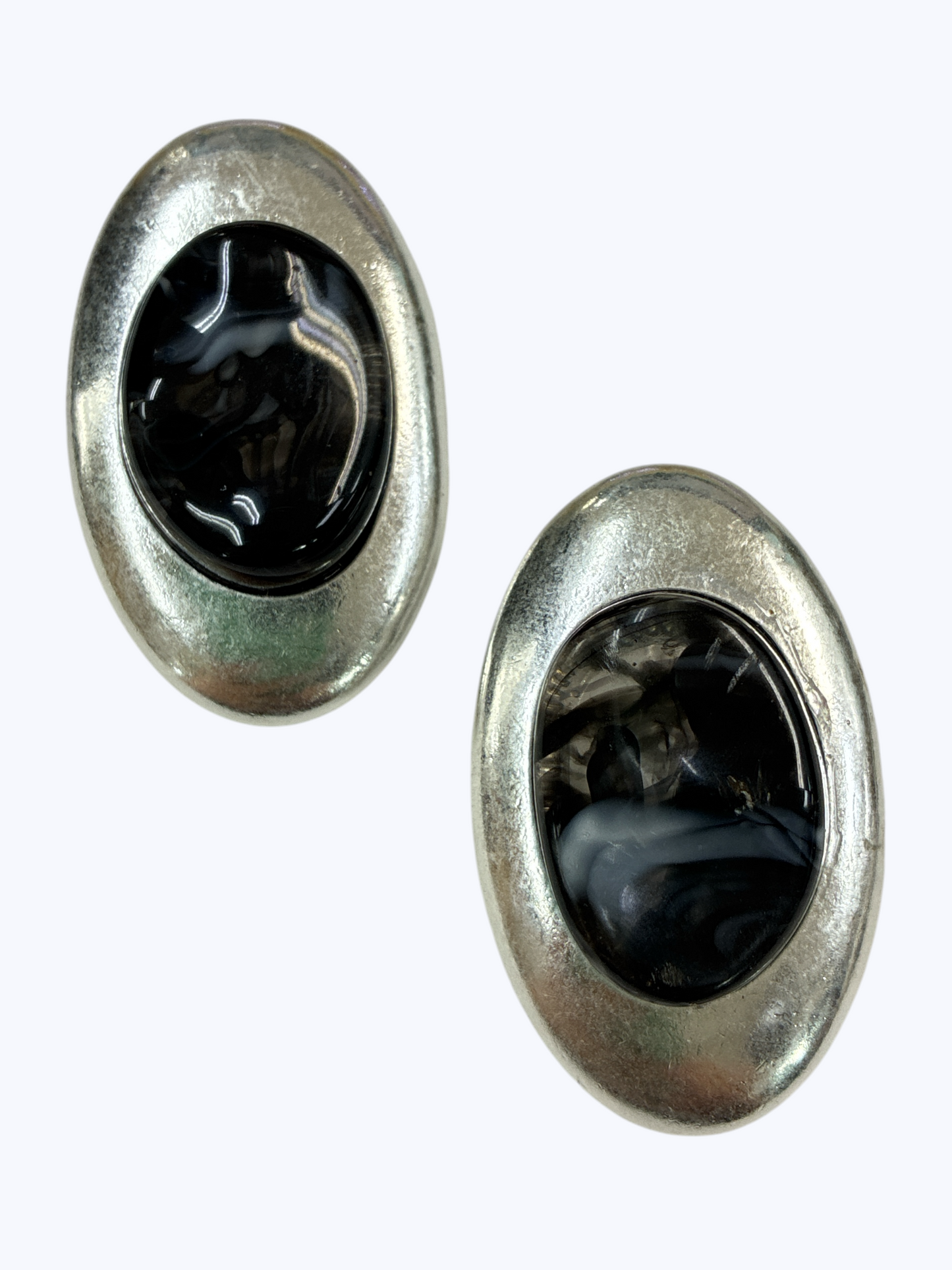 E2513 | Marbled Oval Stud Earrings | KE1146