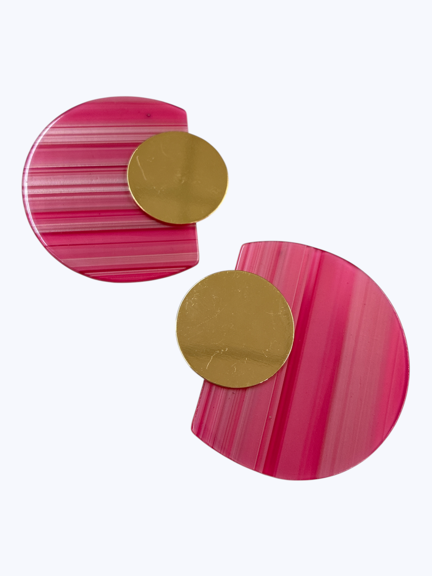 E2494 | Striped Geometric Drop Earrings | 25E7010