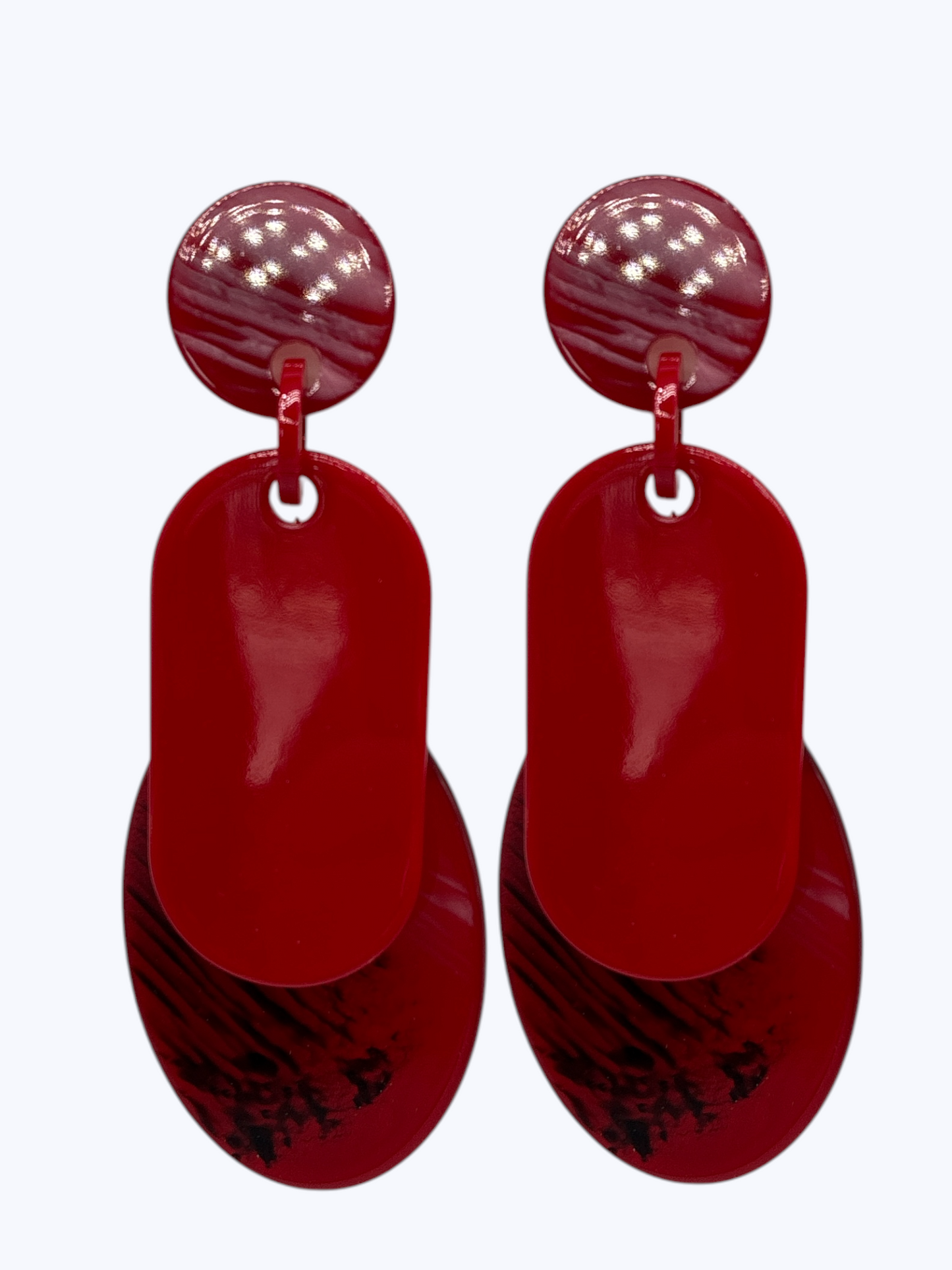 E2470 | Layered Acrylic Dangle Earrings | KE1104