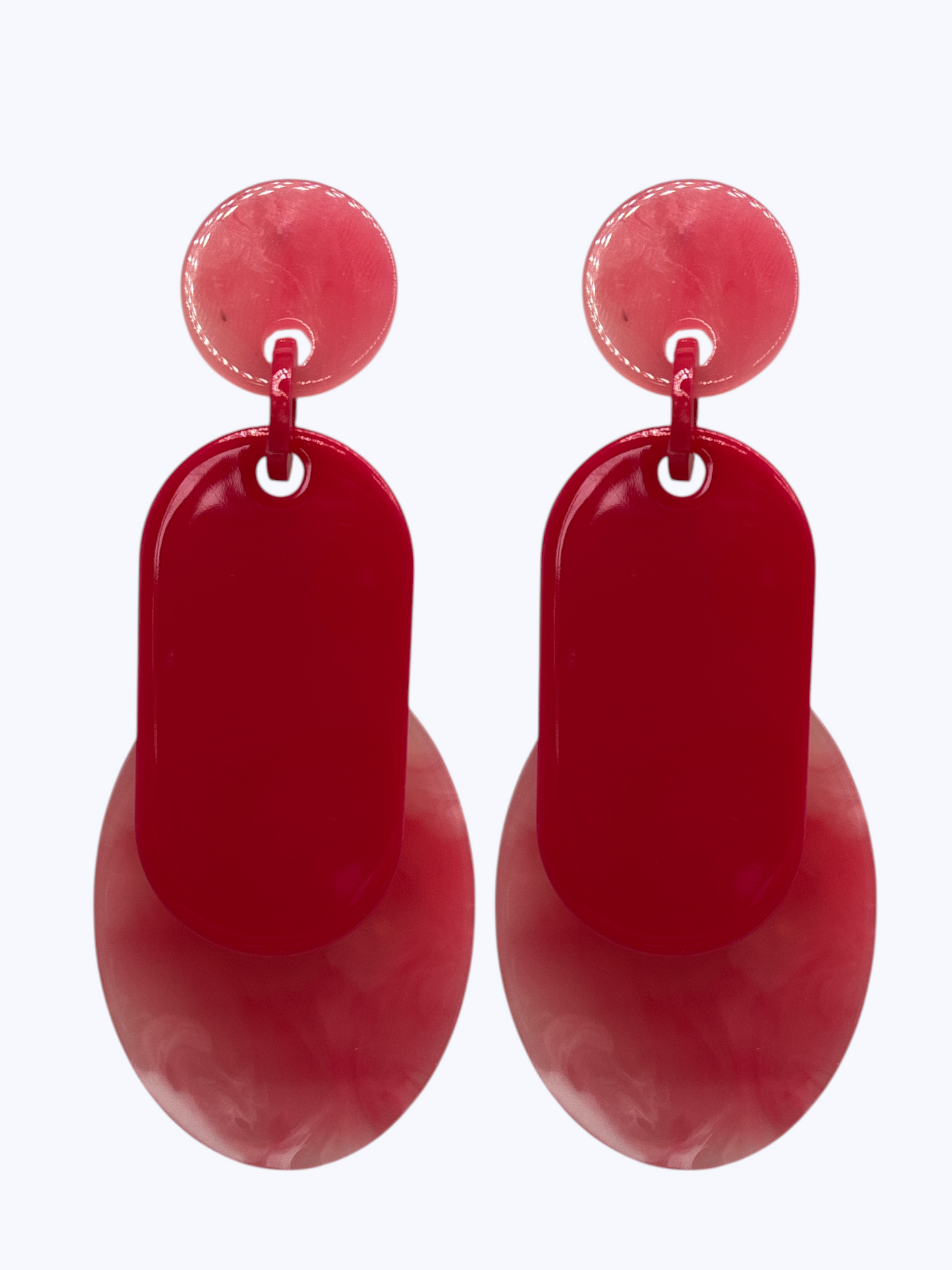 E2470 | Layered Acrylic Dangle Earrings | KE1104