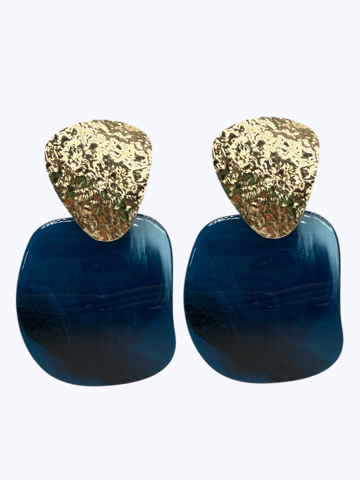 E2511 | Hammered Metal Abstract Earrings | KE1112