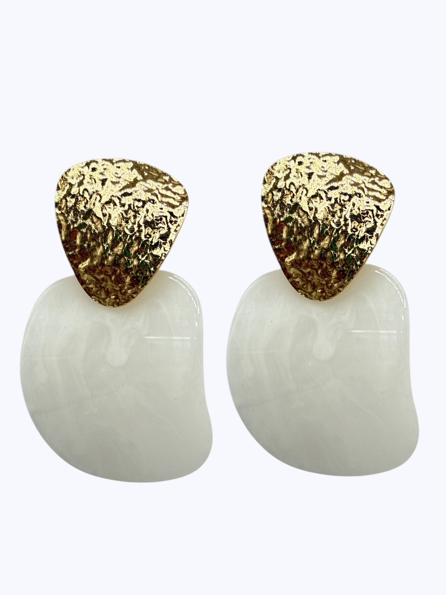 E2511 | Hammered Metal Abstract Earrings | KE1112