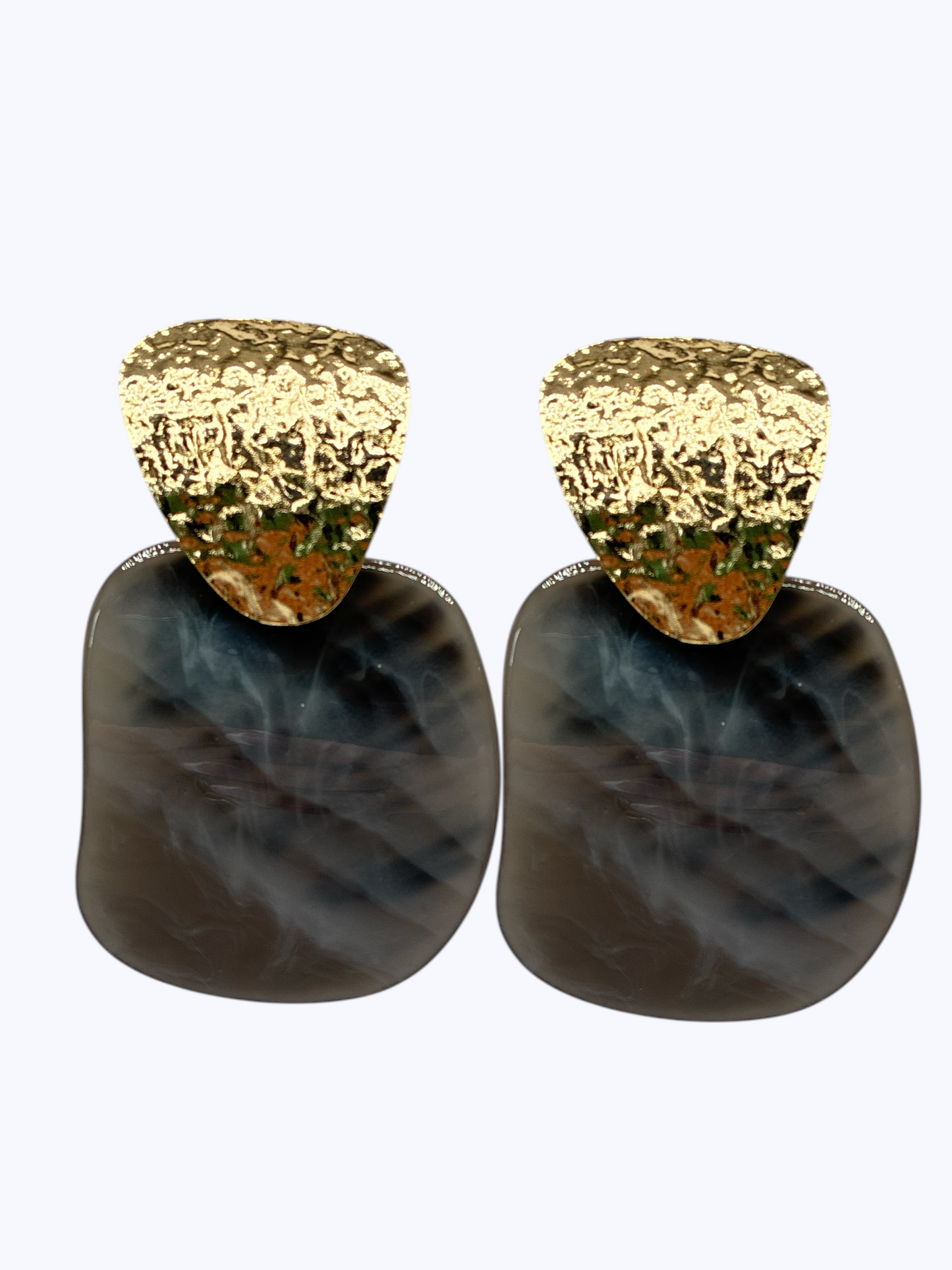 E2511 | Hammered Metal Abstract Earrings | KE1112