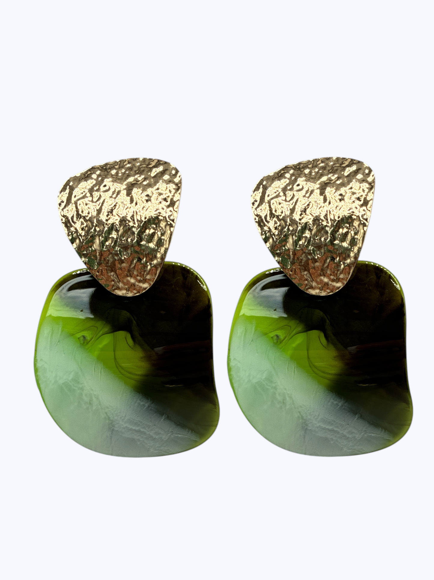 E2511 | Hammered Metal Abstract Earrings | KE1112
