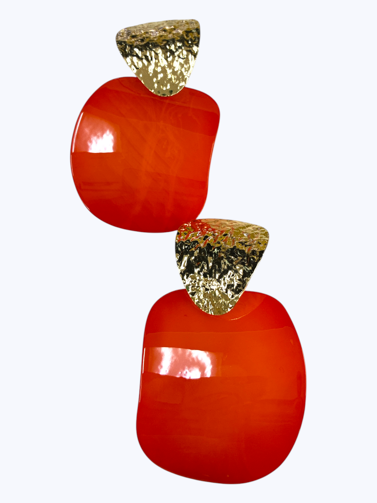 E2511 | Hammered Metal Abstract Earrings | KE1112