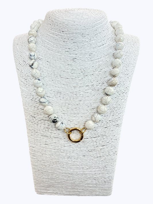 SB-SSN Howlite Natural Stone Necklace