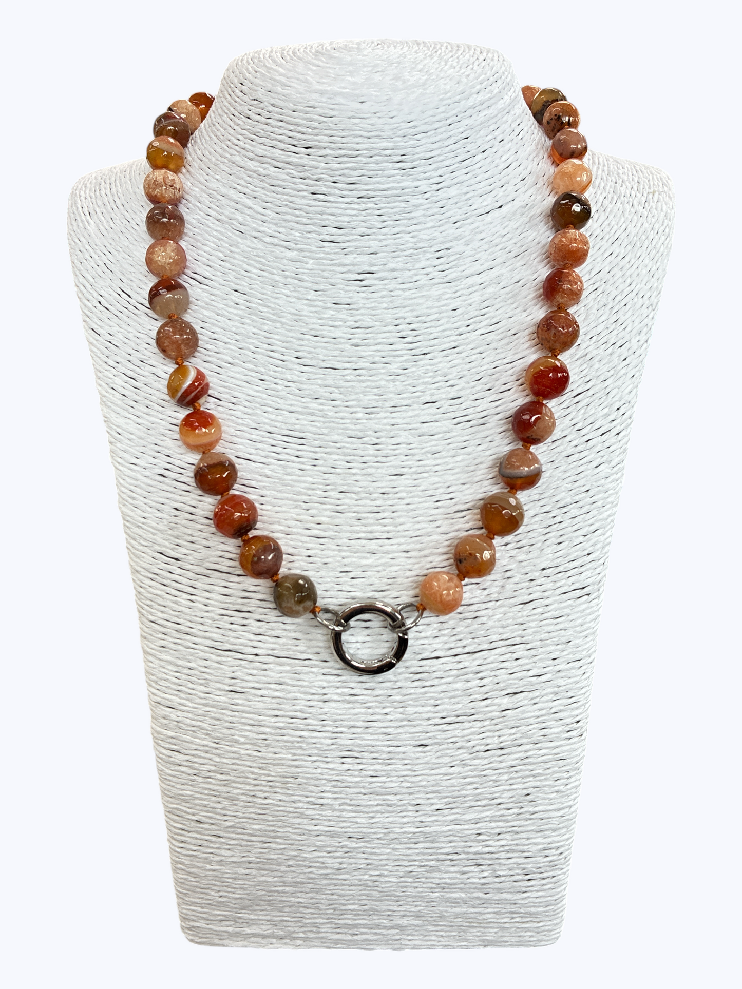 SB-SSN Crazy Agate Natural Stone Necklace