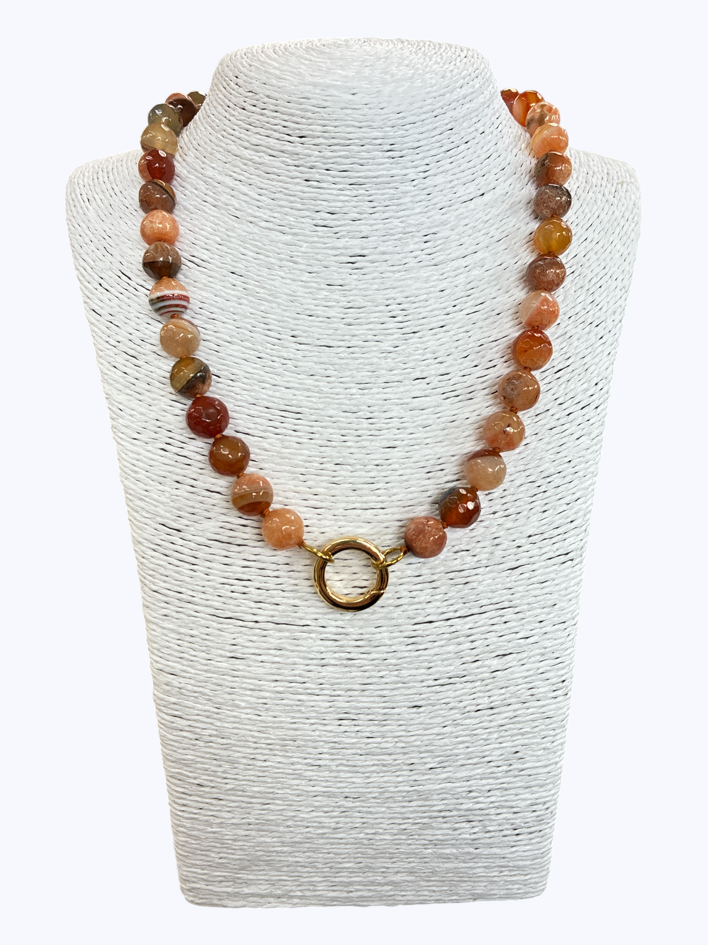 SB-SSN Crazy Agate Natural Stone Necklace