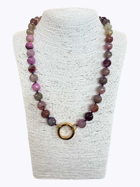 SB-SSN Amethyst Natural Stone Necklace