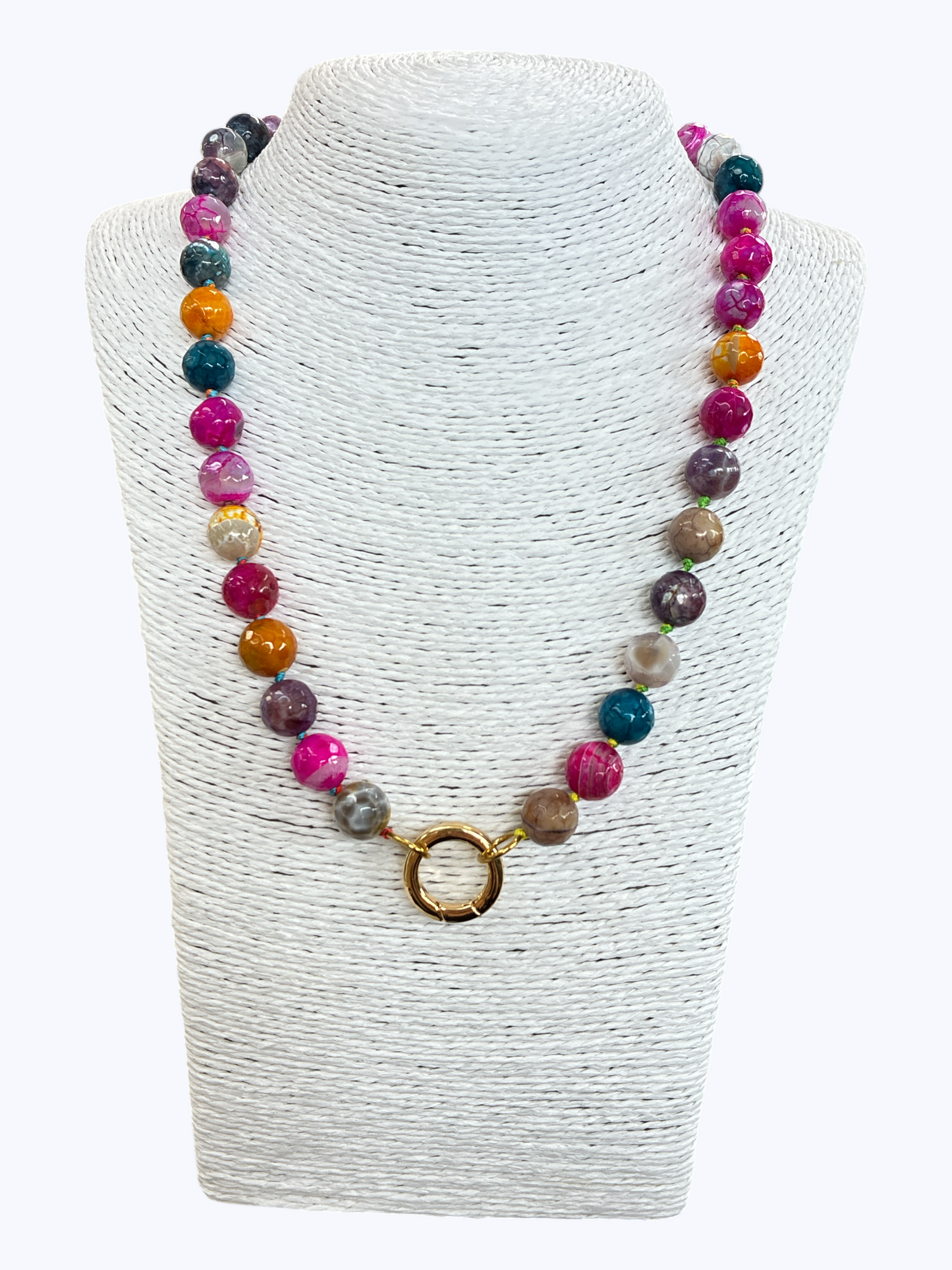SB-SSN Soladite Multi Natural Stone Necklace