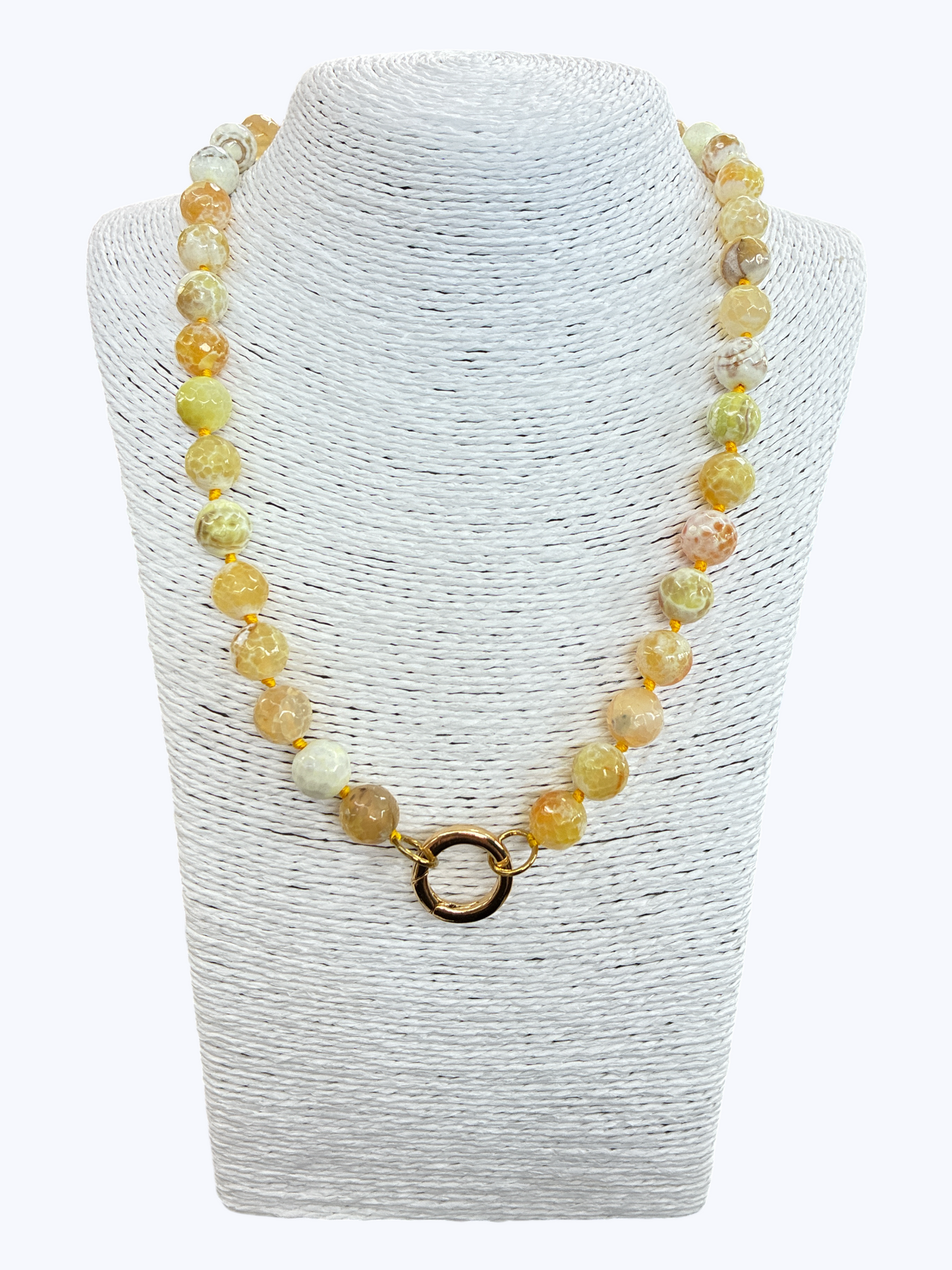 SB-SSN Yellow Natural Stone Necklace