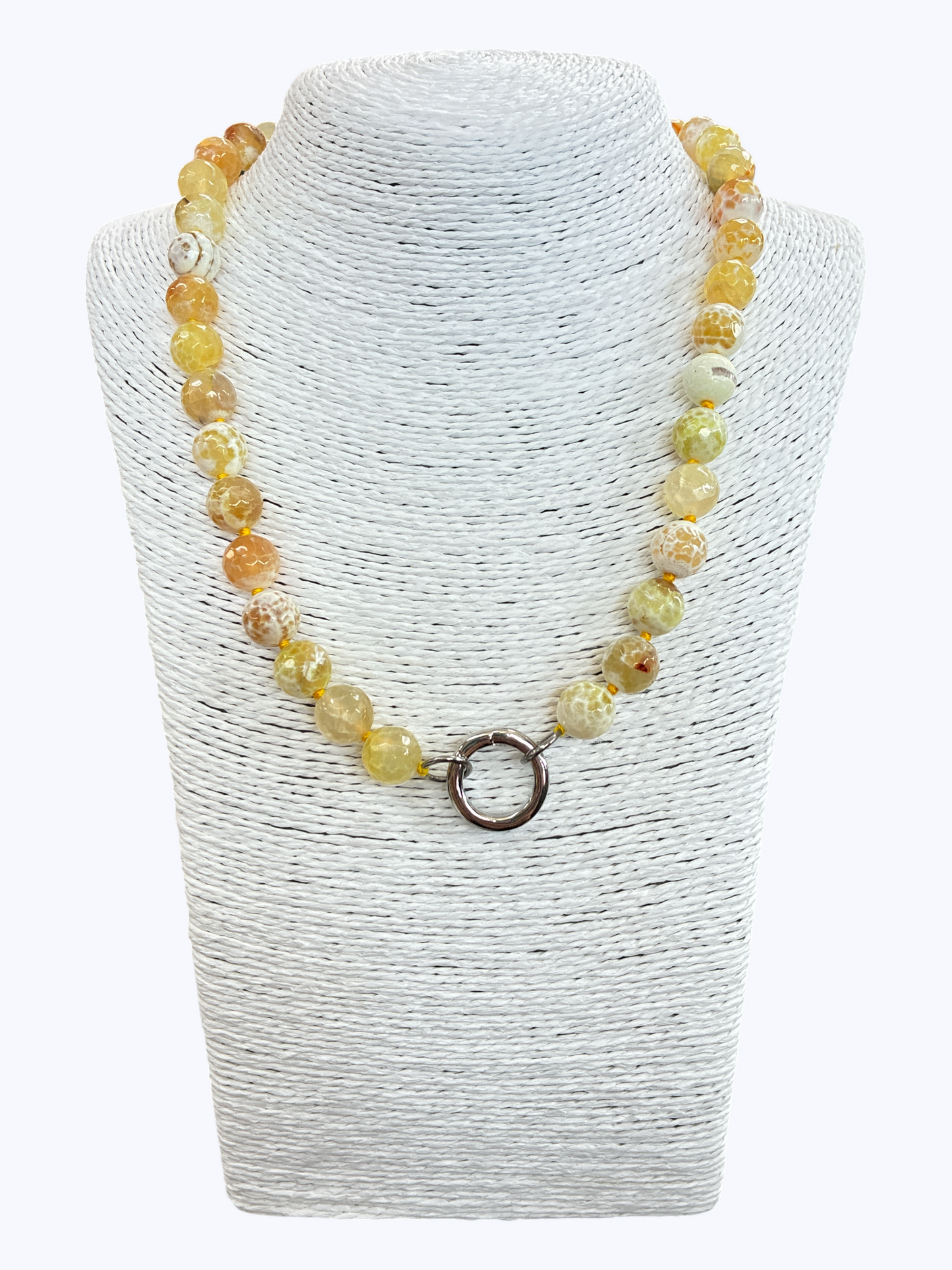 SB-SSN Yellow Natural Stone Necklace