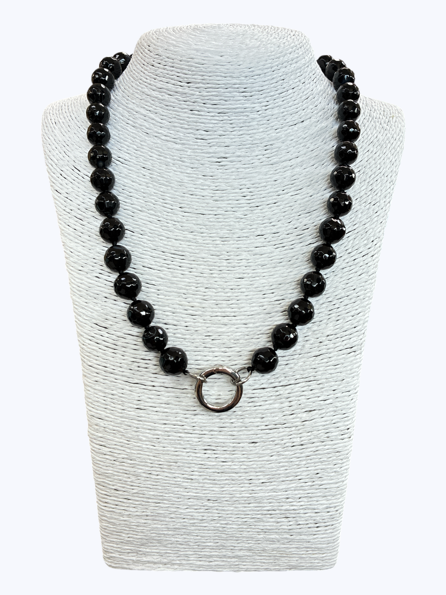 SB-SSN  Black Obsidian Natural Stone Necklace