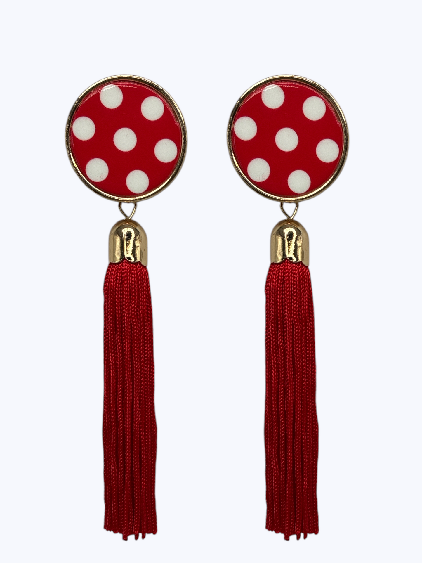 E2498 | Polka Dot Tassel Earrings | 25E7169