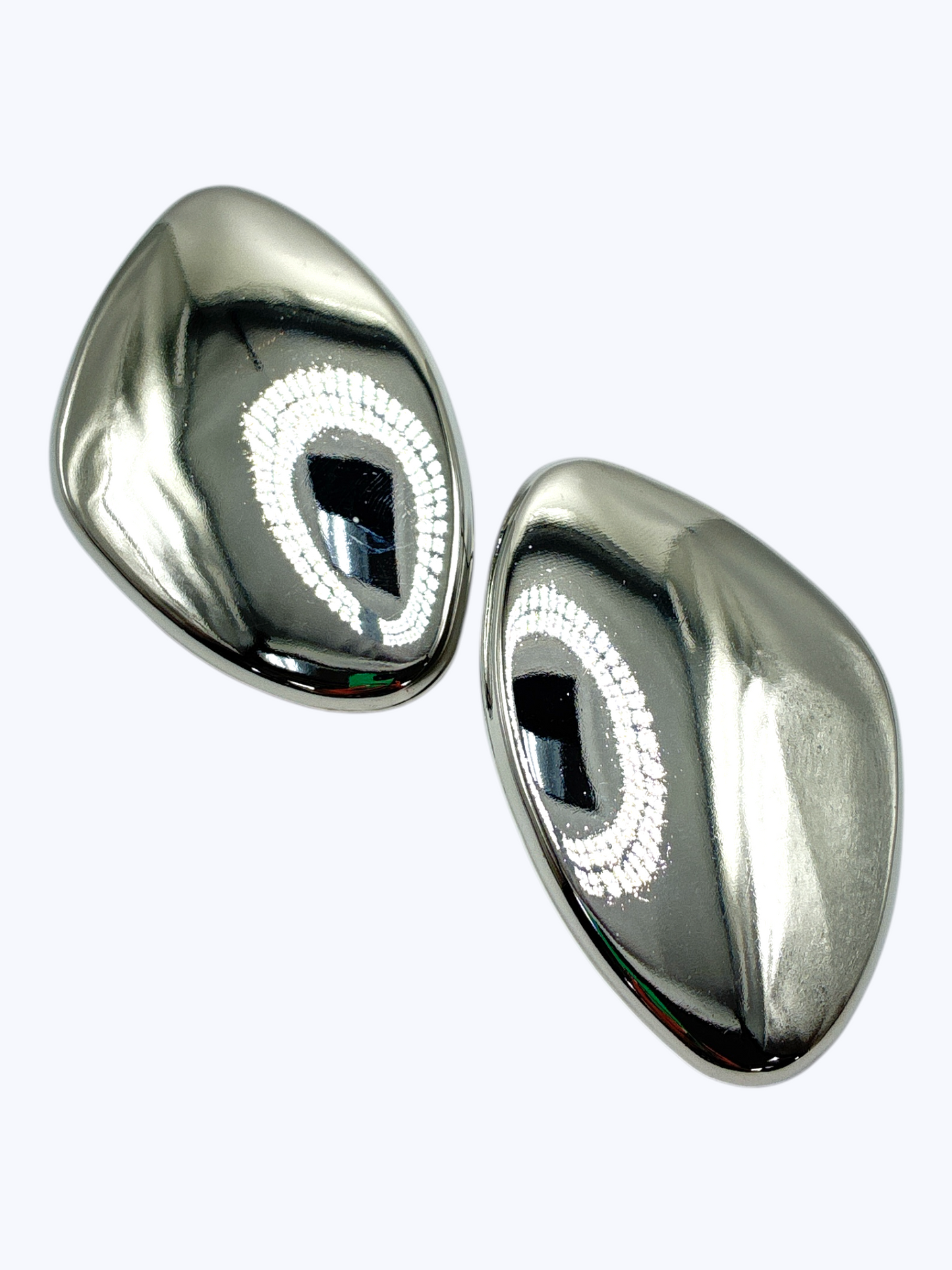 E2530 | Oversized Polished Oval Earrings | ER26165