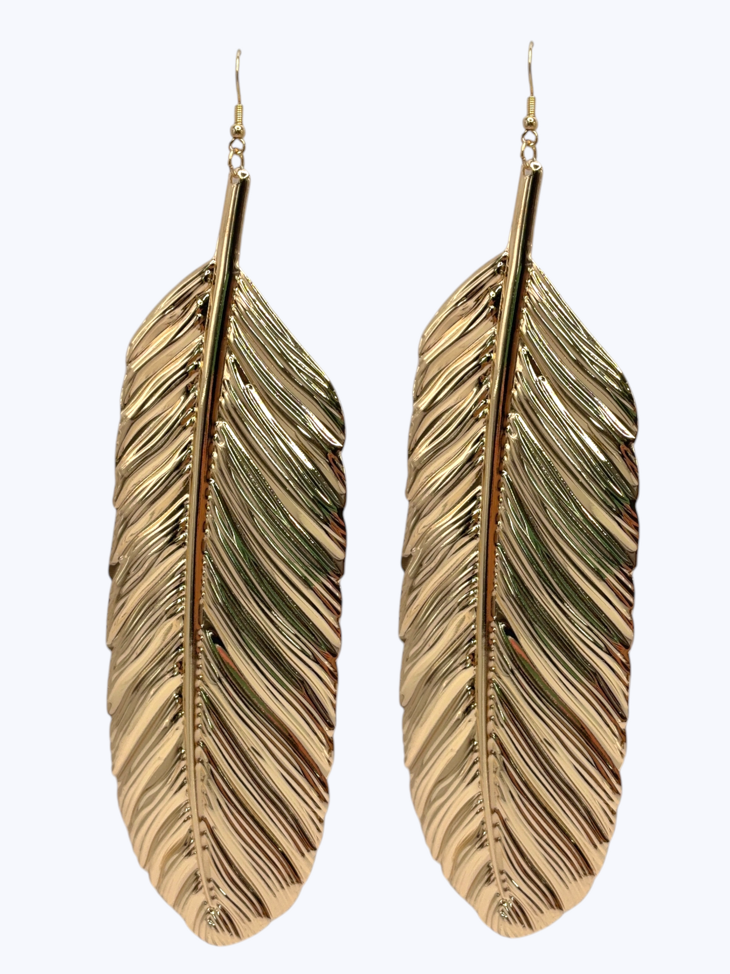 E2547 | Metallic Feather Drop Earrings | ER26182