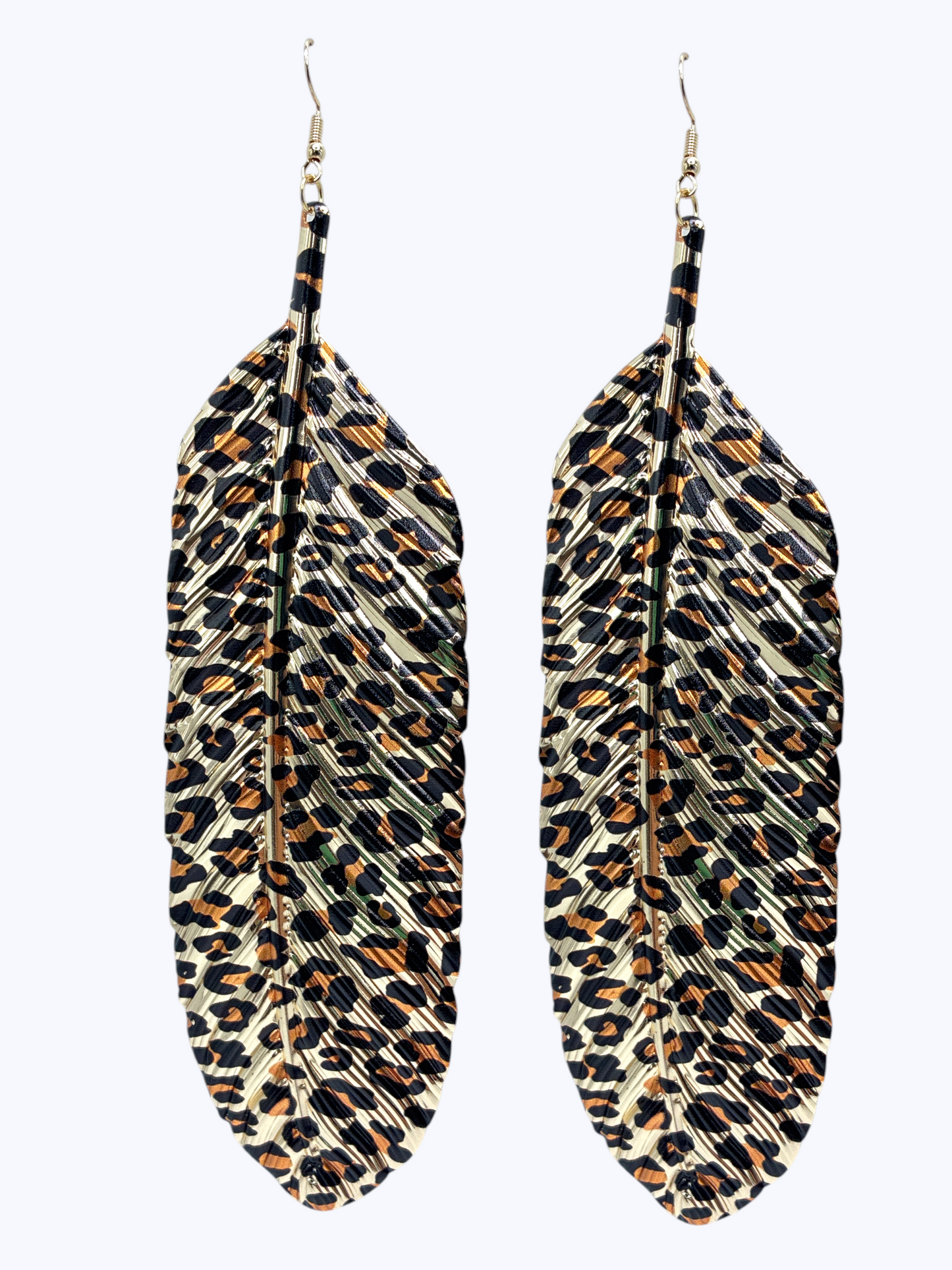 E2547 | Metallic Feather Drop Earrings | ER26182