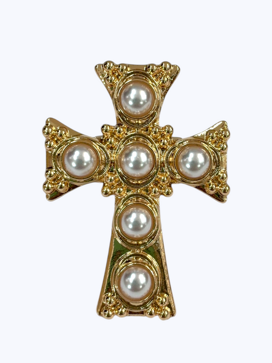 R0127 | Pearl Cross Statement Ring | 25R1071