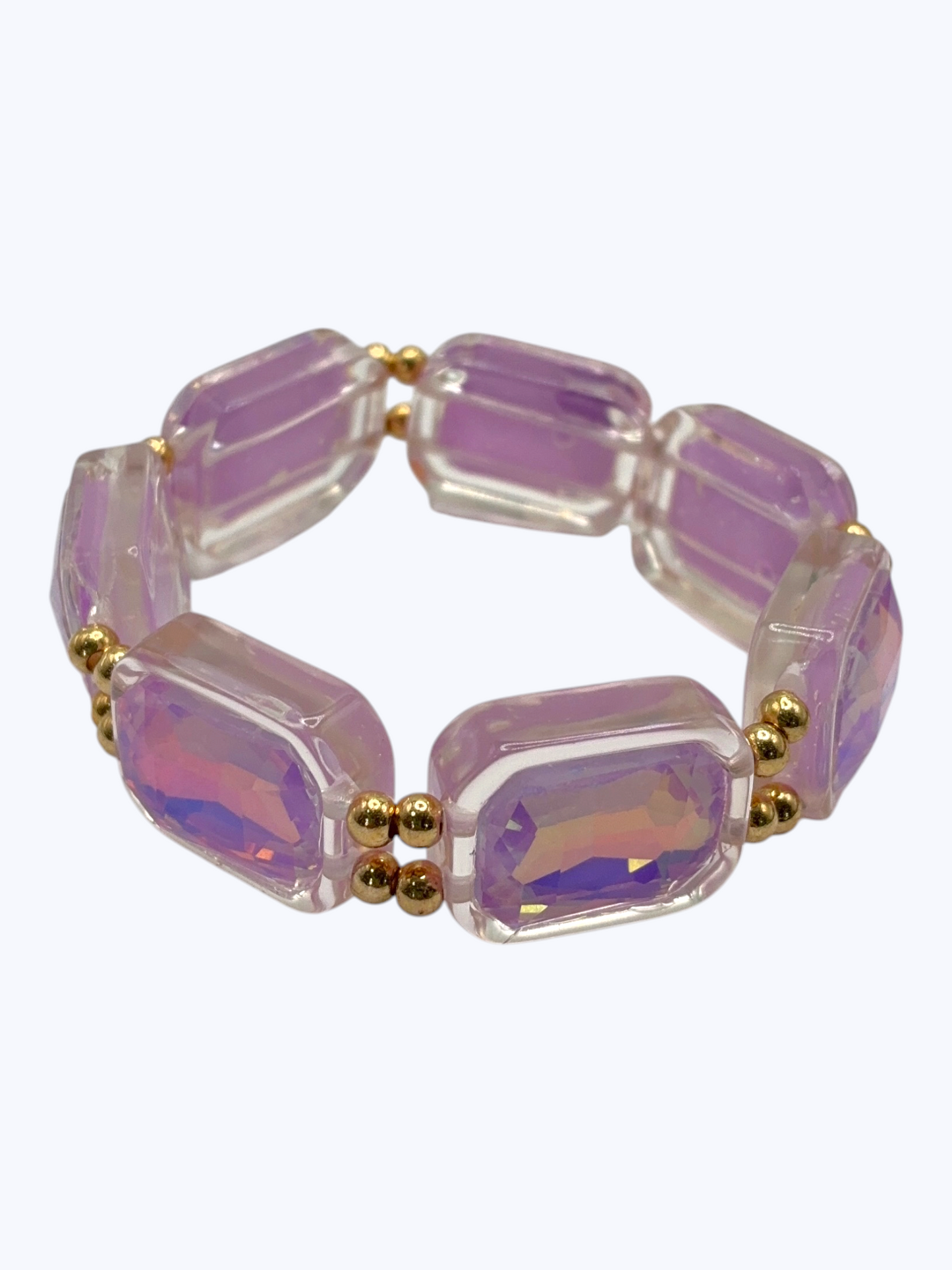 Faceted Acrylic Stretch Bracelet | B0518