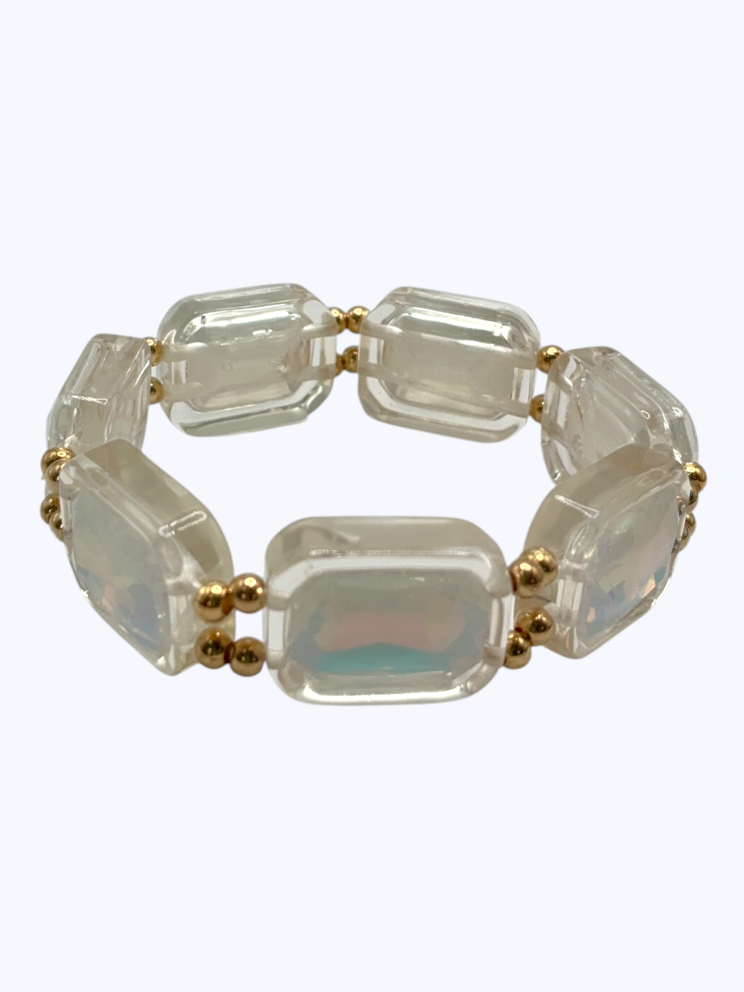 Faceted Acrylic Stretch Bracelet | B0518