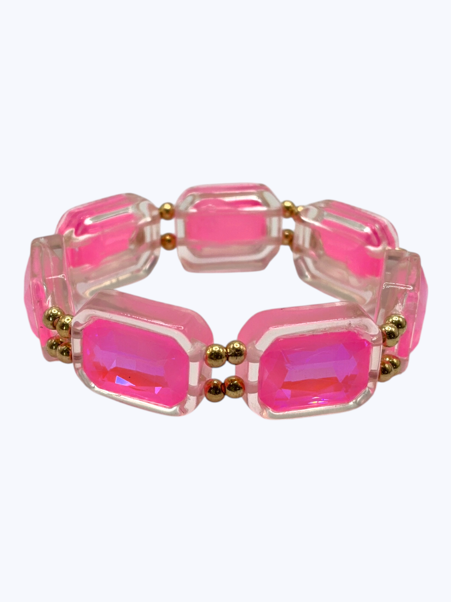 Faceted Acrylic Stretch Bracelet | B0518