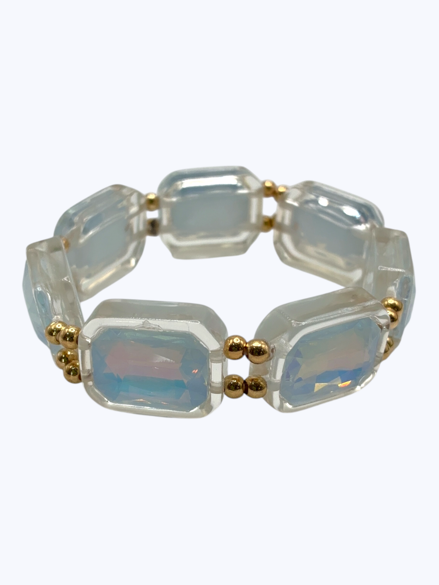 Faceted Acrylic Stretch Bracelet | B0518