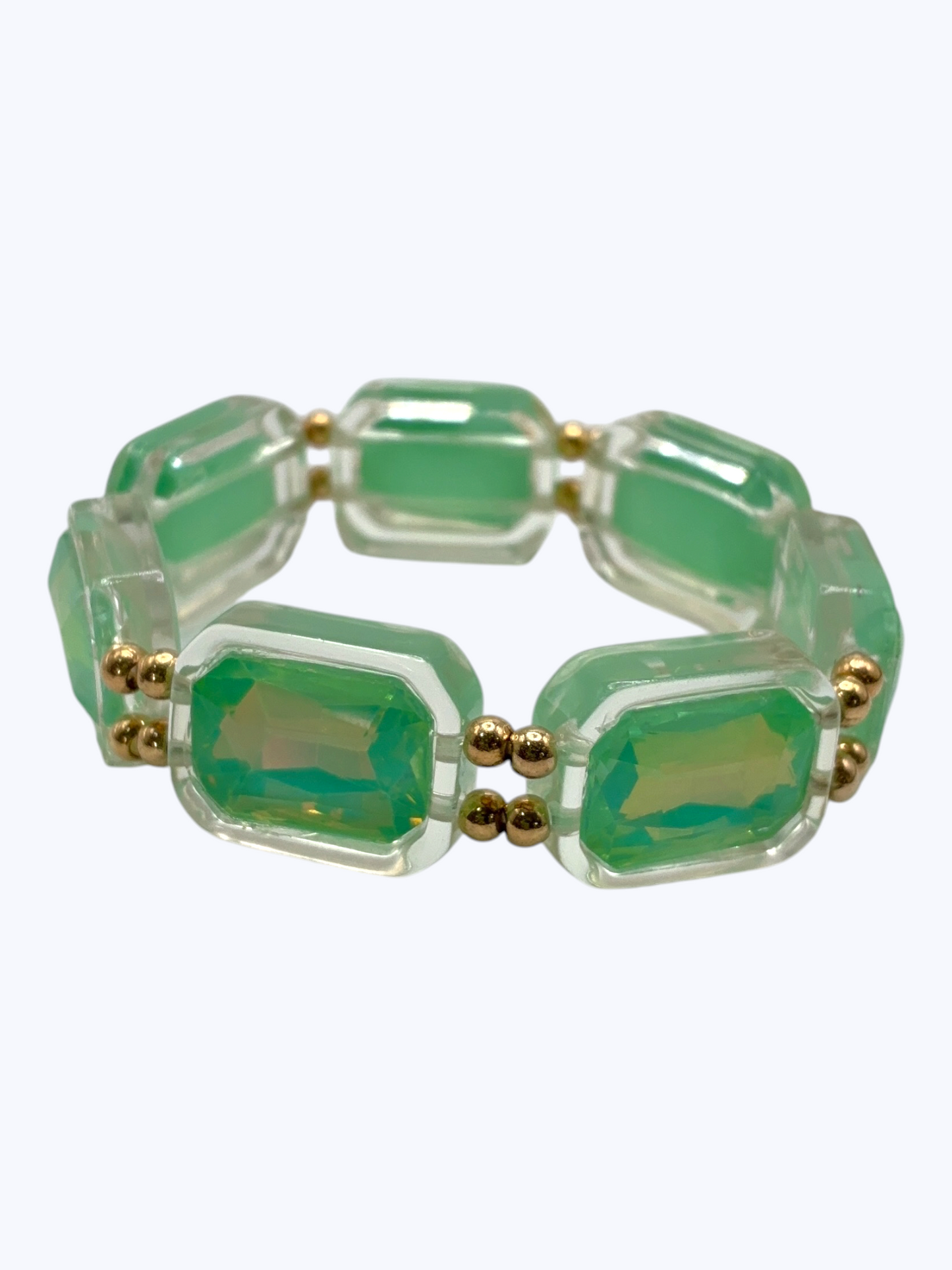 Faceted Acrylic Stretch Bracelet | B0518
