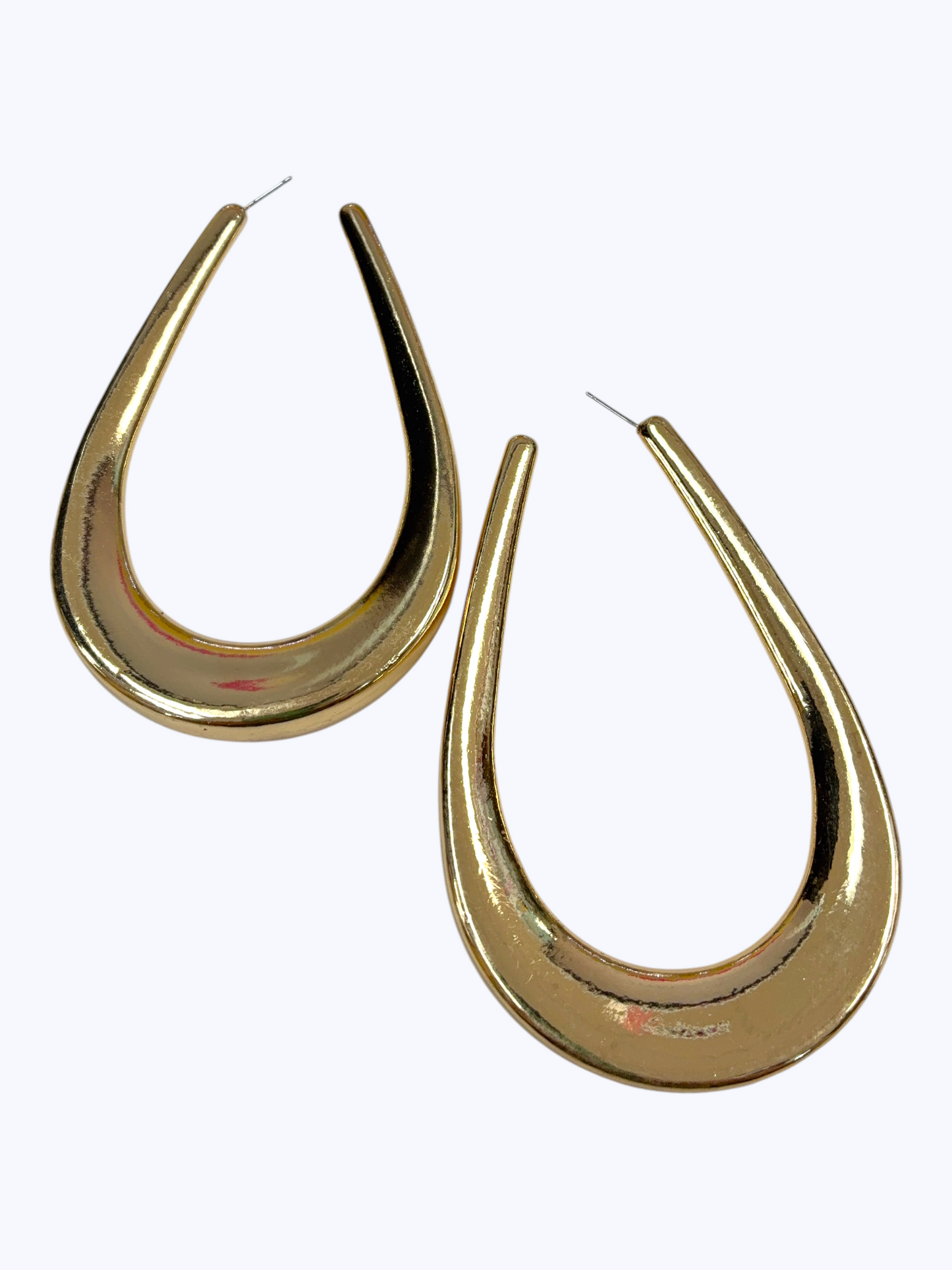E2556 |Oversized Teardrop Hoop Earrings