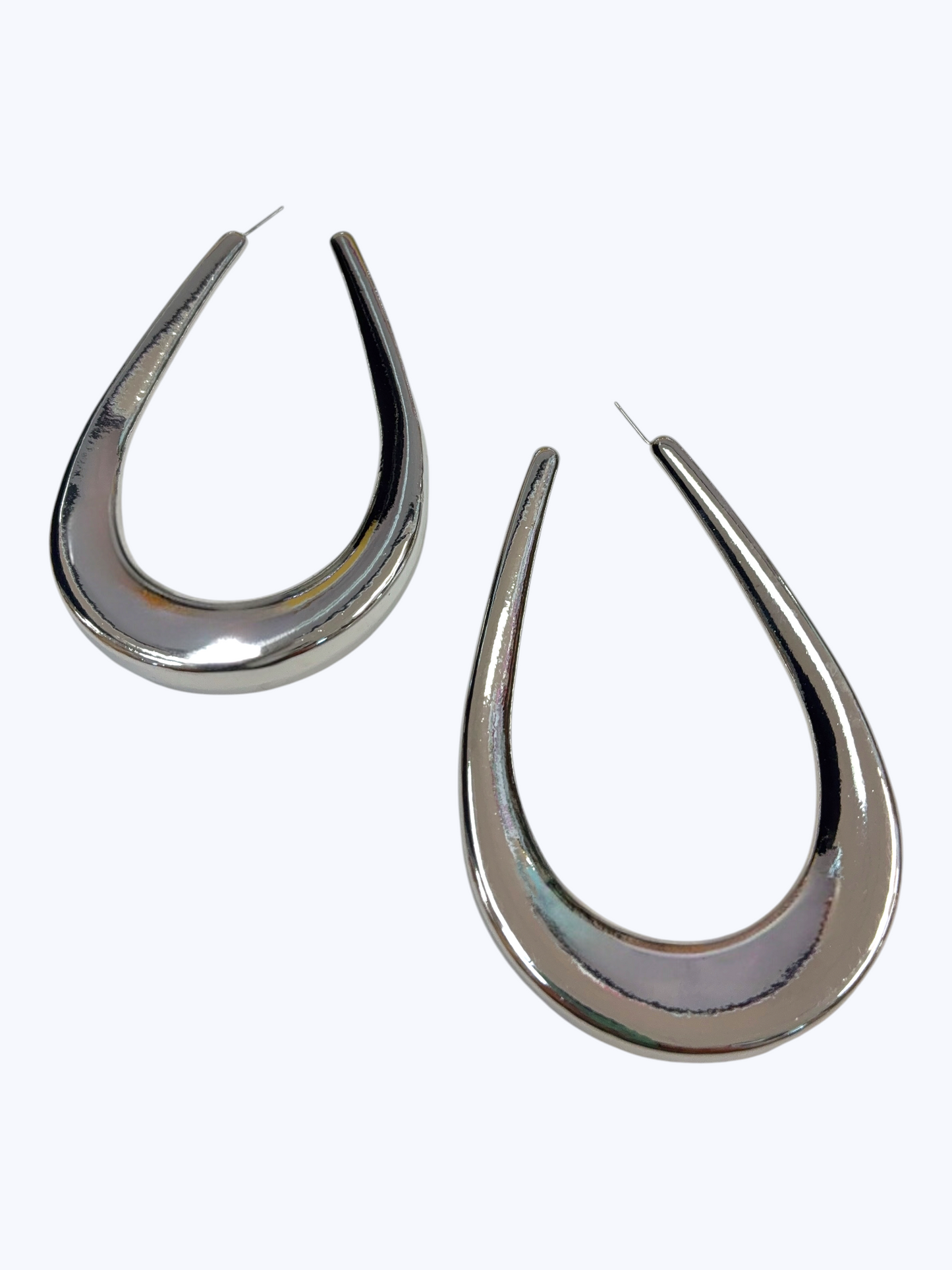 E2556 |Oversized Teardrop Hoop Earrings