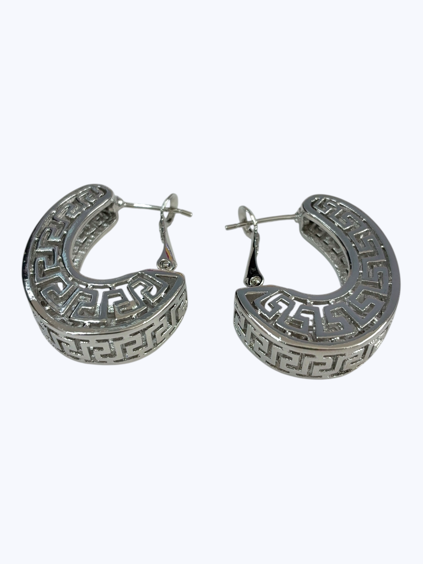 E2483 | Greek Pattern Hoop Earrings | KE2578