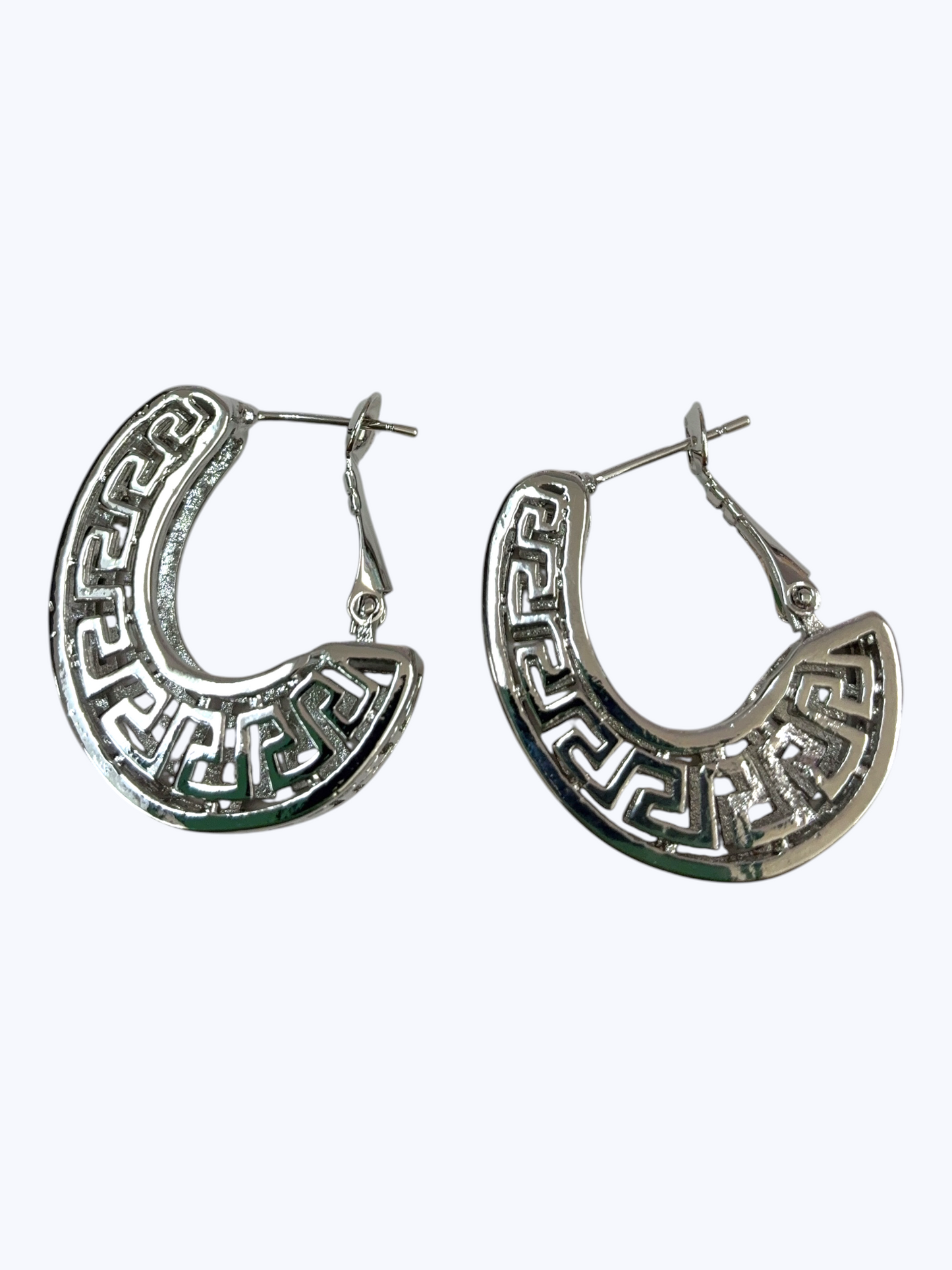 E2483 | Greek Pattern Hoop Earrings | KE2578