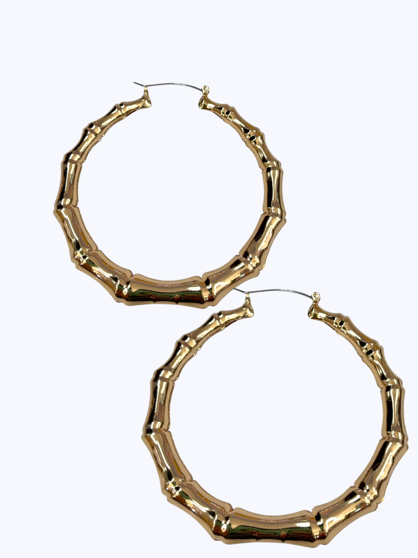 E2487 | Textured Bamboo Hoop Earrings | KE3481