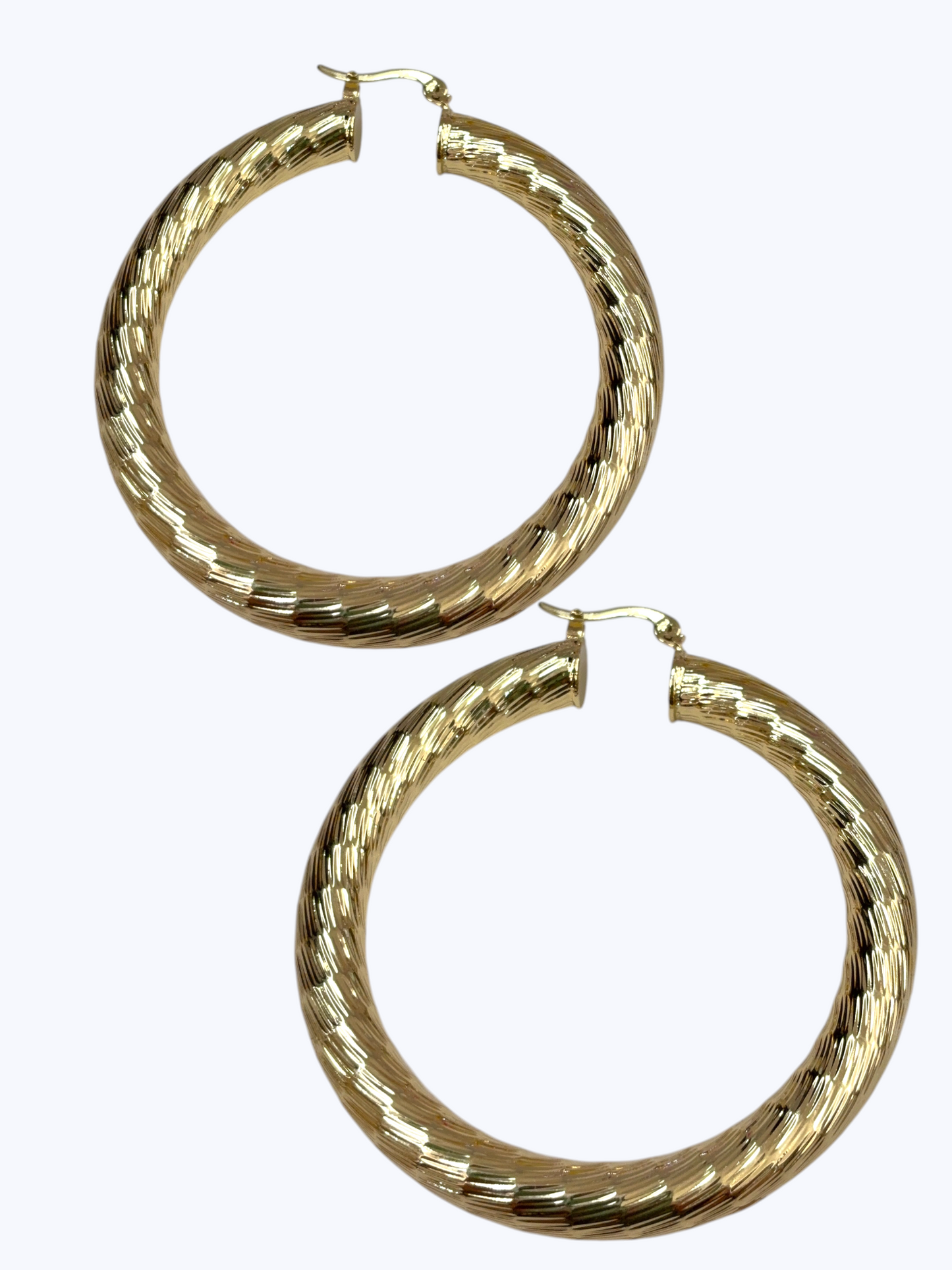 E2490 | Chunky Rope Hoop Earrings | KE7314-60