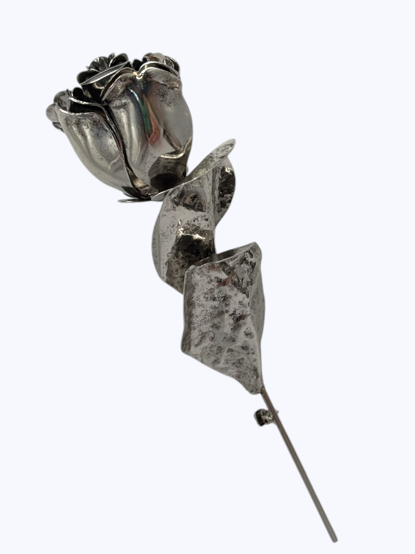 BR0465 | Antique Long Stem Rose Brooch | BRC26002