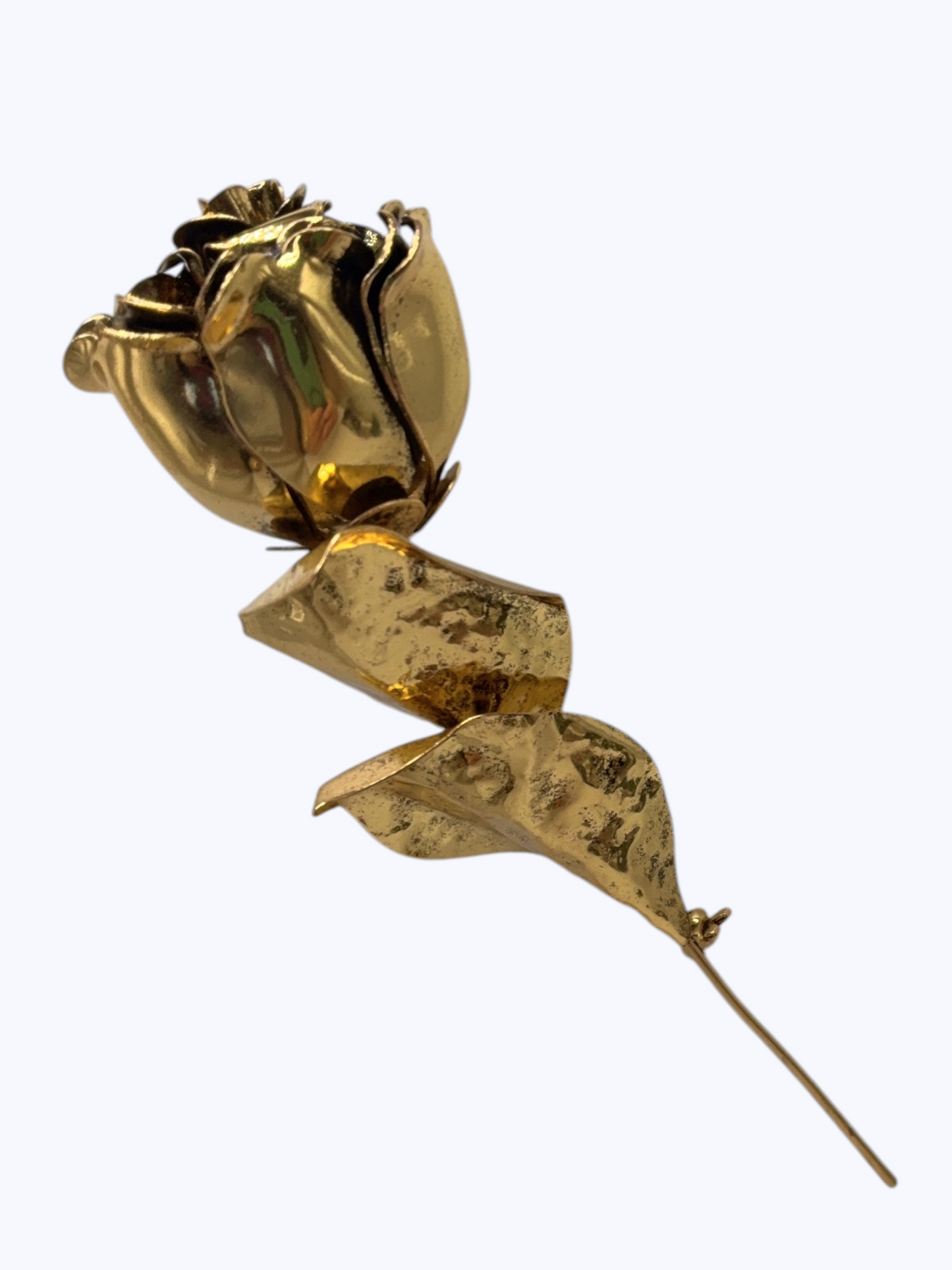 BR0465 | Antique Long Stem Rose Brooch | BRC26002