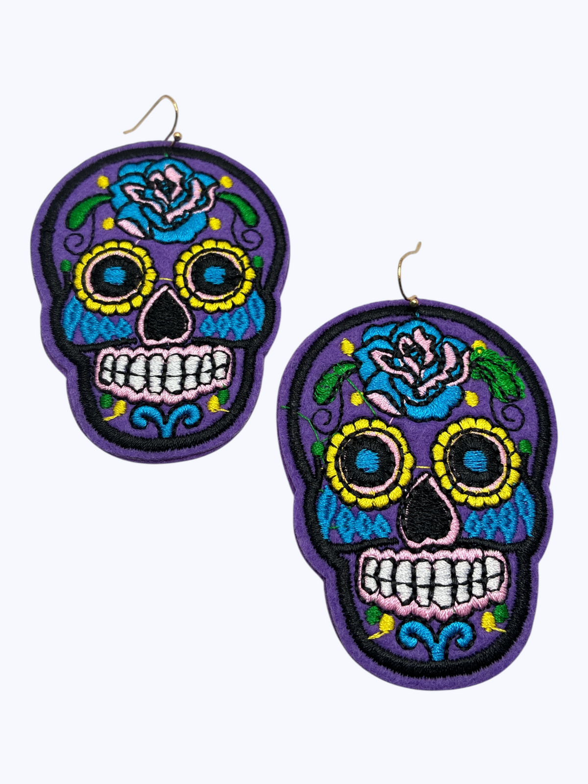 E1305 ME10866 Sugar Skull Drop Dangle Earrings